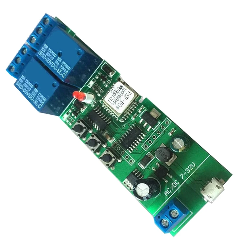 Wifi Relay Switch,Self-Locking/Momentary Timer Wifi Switch Module,Compatible With Alexa Google Assistant (2CH)
Wifi Relay Switch,Self-Locking/Momentary Timer Wifi Switch Module,Compatible With Alexa Google Assistant (2CH)