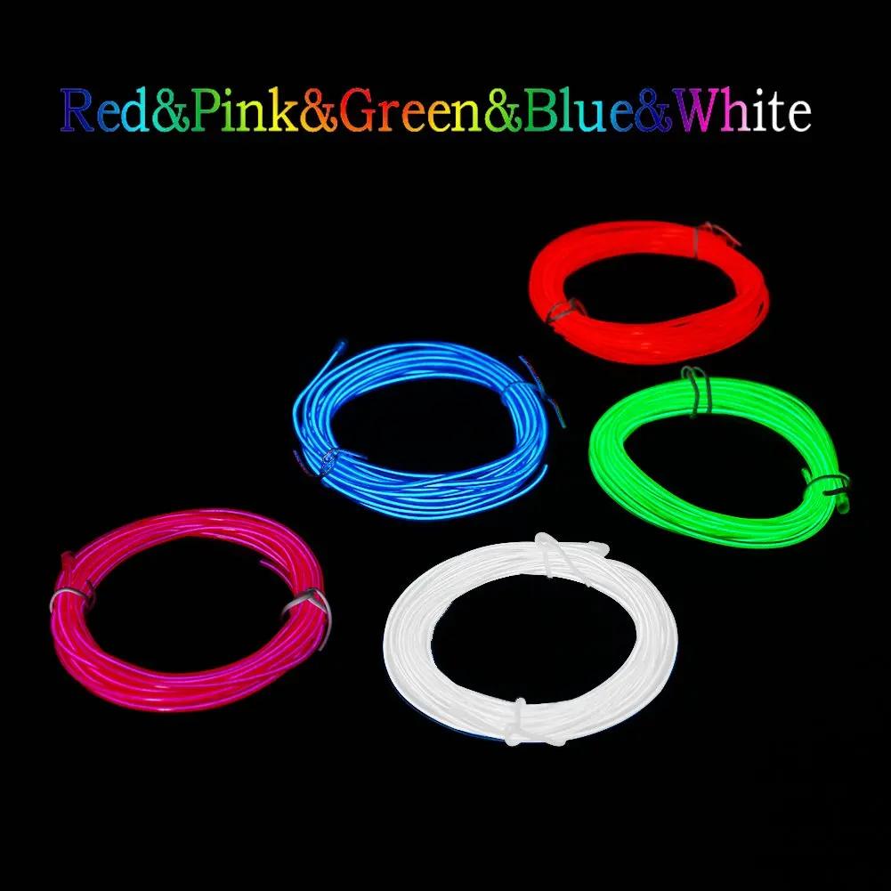 3/5m3V EL Flexible Luminous Line Rope Tube Neon Light Glow Ultra-bright EL Cold Light Battery Box Set Home Christmas Decoration
3/5m3V EL Flexible Luminous Line Rope Tube Neon Light Glow Ultra-bright EL Cold Light Battery Box Set Home Christmas Decoration