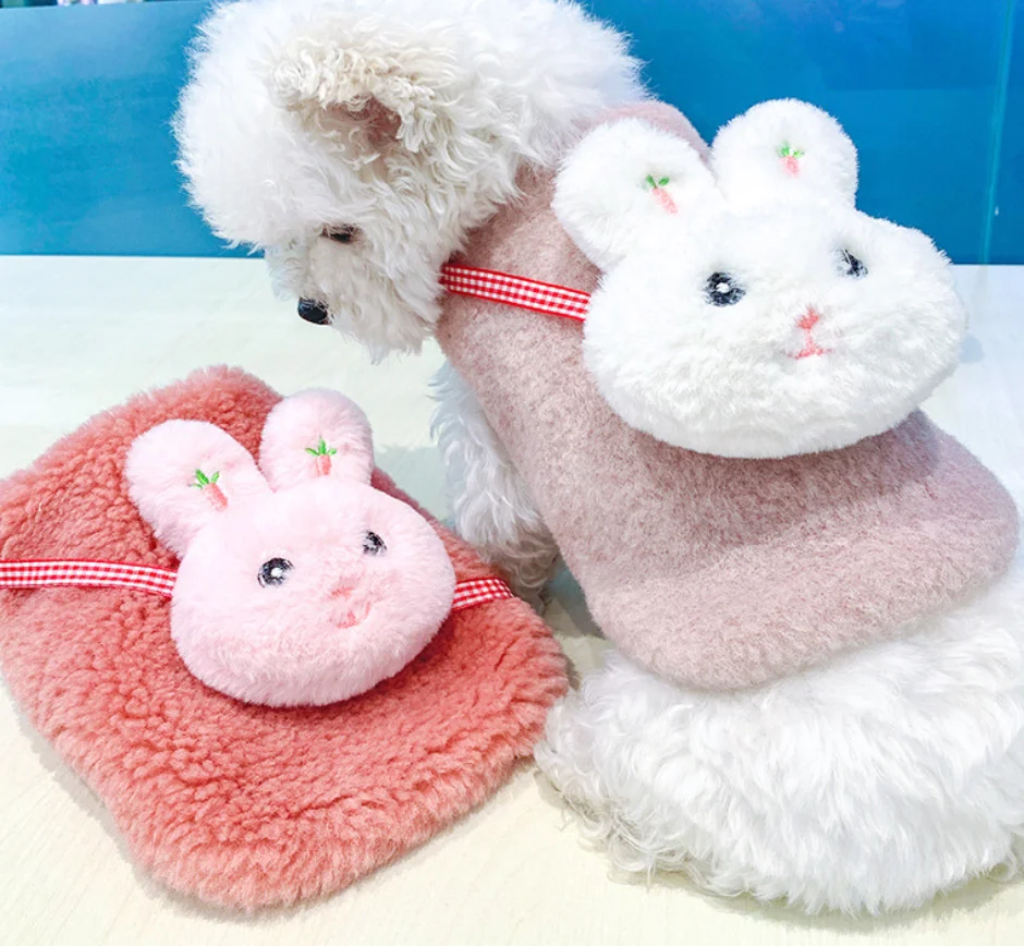 Autumn and winter pet dog new warm thick Plush Backpack rabbit coat pet dog small and medium-sized puppy backpack vest
Autumn and winter pet dog new warm thick Plush Backpack rabbit coat pet dog small and medium-sized puppy backpack vest