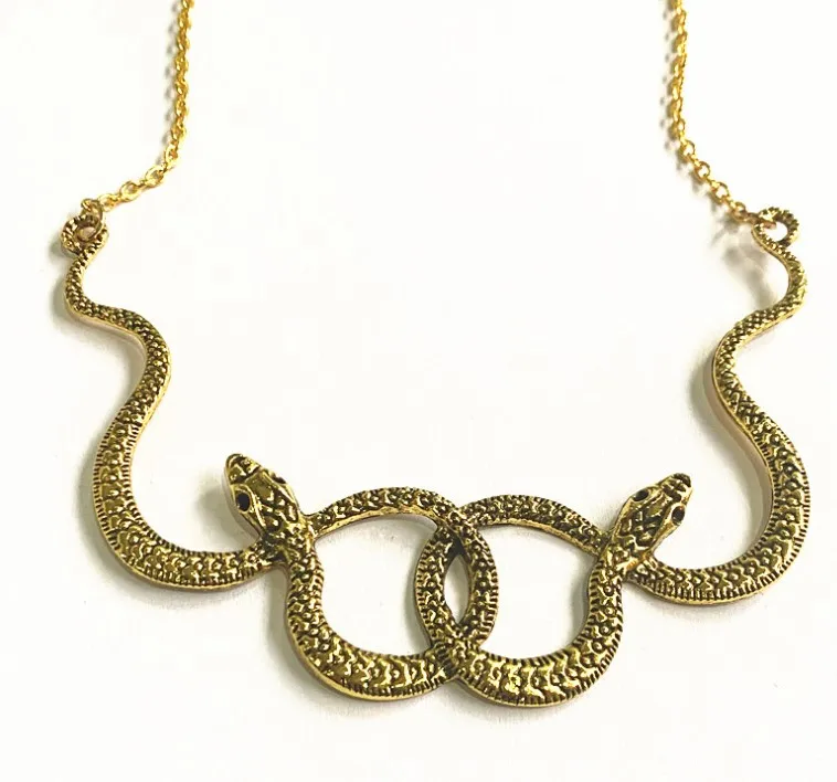 Ожерелье-чокер Medusa в виде змеи двойное ожерелье языческий Готический защитный