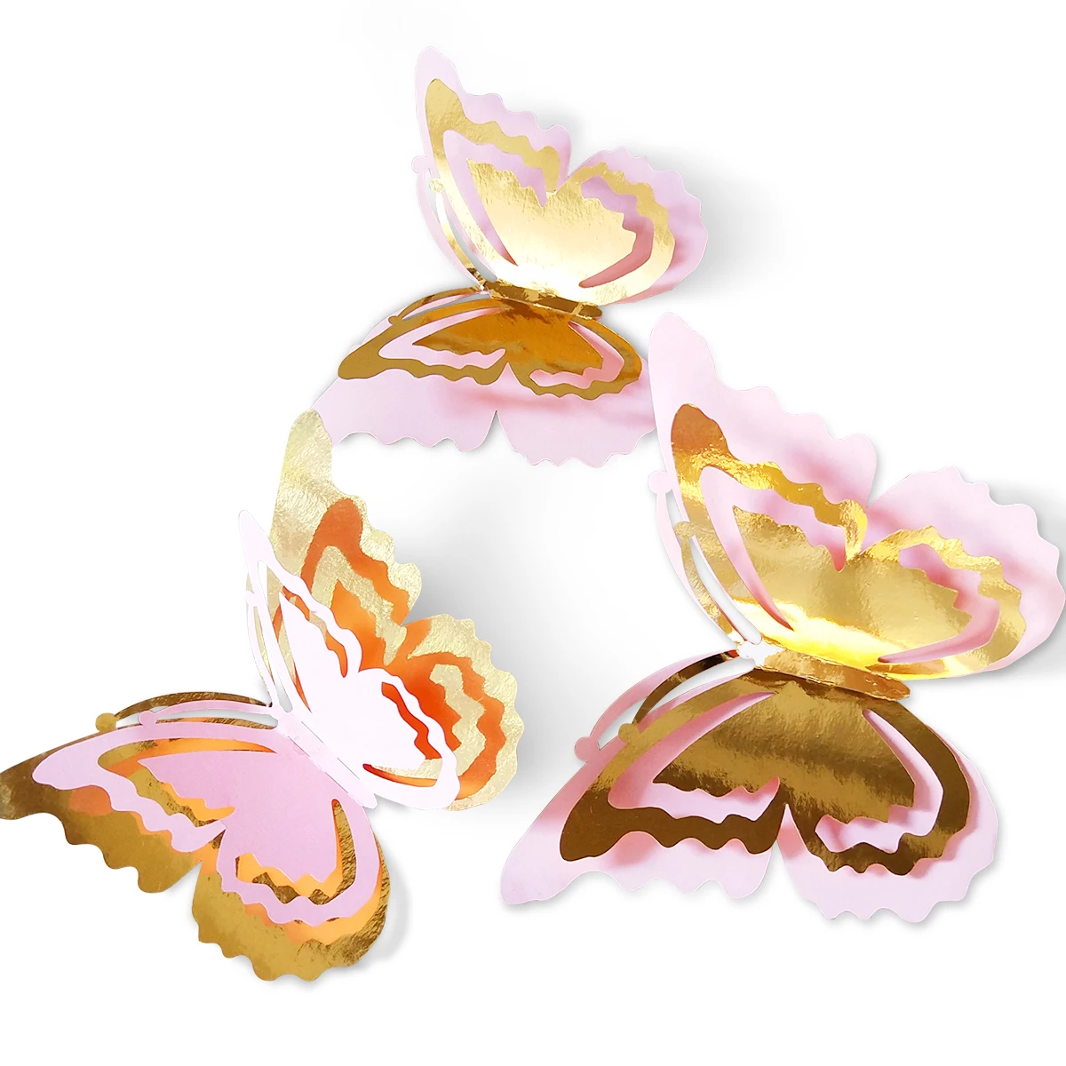 27pcs Glitter Gold Pink 3D Hollow Double Layer Wings Butterfly Wall Stickers Decal for Living Room Kids Girls Bedroom Decoration
27pcs Glitter Gold Pink 3D Hollow Double Layer Wings Butterfly Wall Stickers Decal for Living Room Kids Girls Bedroom Decoration