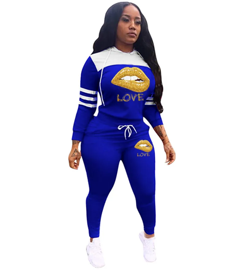 Adogirl Lip Print Color Patchwork Tracksuit Casual 2 Piece Sets for Women Long Sleeve Pullovers Hoodies Top Pants Jogging Suits
Adogirl Lip Print Color Patchwork Tracksuit Casual 2 Piece Sets for Women Long Sleeve Pullovers Hoodies Top Pants Jogging Suits