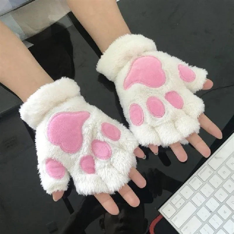 1Pair Women Girls Lovely Winter Warm Fingerless Gloves Fluffy Bear Cat Plush Paw Claw Half Finger Gloves Mitten New
1Pair Women Girls Lovely Winter Warm Fingerless Gloves Fluffy Bear Cat Plush Paw Claw Half Finger Gloves Mitten New