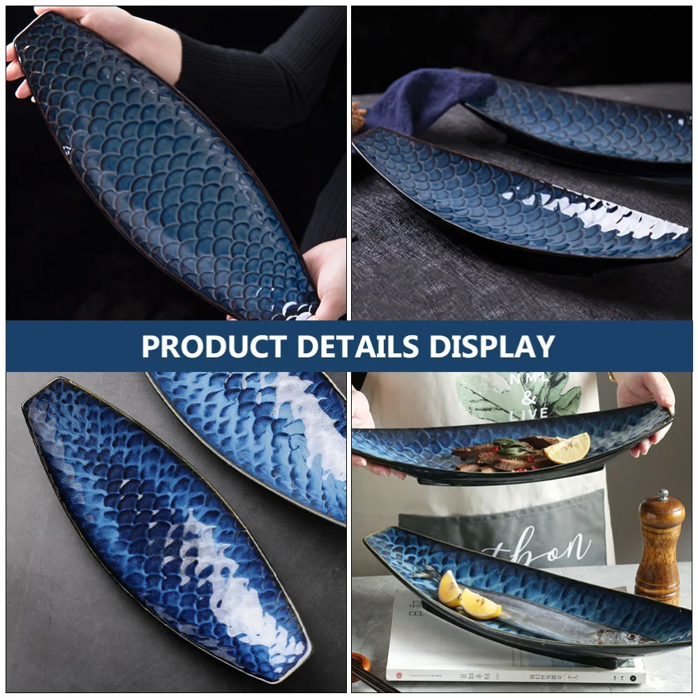 1PC Japanese Sashimi Plate Ceramic Long Boat Shape Plate Cold Dish Dessert Plate
1PC Japanese Sashimi Plate Ceramic Long Boat Shape Plate Cold Dish Dessert Plate