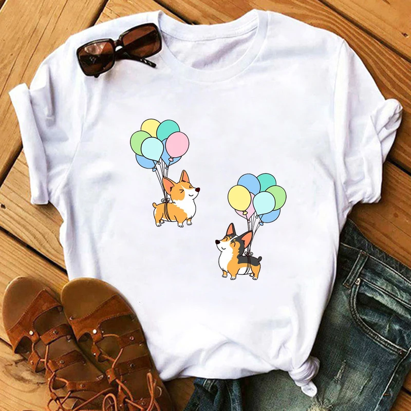 FIXSYS Lovely Corgi Print T Shirt Women Harajuku 90s Ullzang Fashion T-shirt Graphic Cute Cartoon Tshirt Korean Tops
FIXSYS Lovely Corgi Print T Shirt Women Harajuku 90s Ullzang Fashion T-shirt Graphic Cute Cartoon Tshirt Korean Tops
