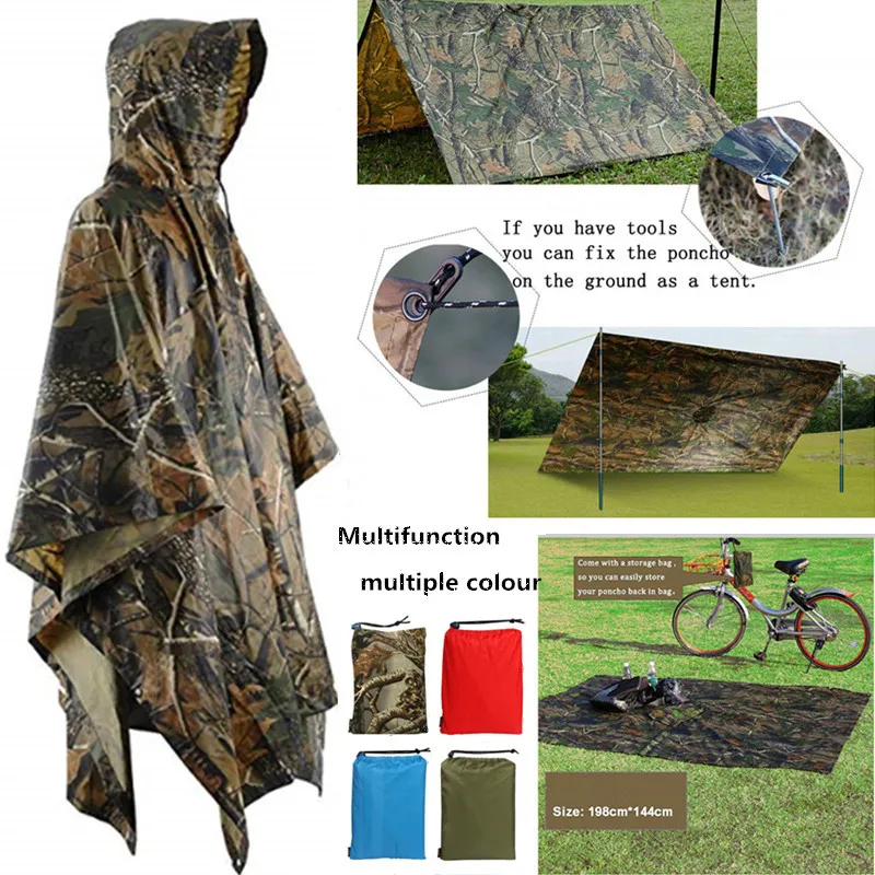 Outdoor Portable Multi Functional Rain Coat Survival Poncho Camping Tarp Mat Picnic Mat Waterproof Rain Poncho for Hiking Campin
Outdoor Portable Multi Functional Rain Coat Survival Poncho Camping Tarp Mat Picnic Mat Waterproof Rain Poncho for Hiking Campin