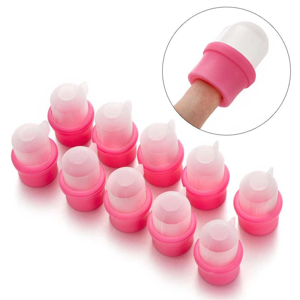 

10Pcs Cleanser Polish Remover Soakers High Quality Wearable Nail Soak DIY Acrylic UV Gel Cap Tip Set Nail Art Tool Manicure