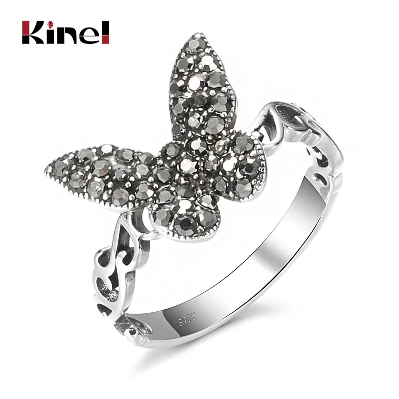Kinel Boho Jewelry Butterfly Rings for Women Tibetan Silver ethnic wedding Ring Valentine's Day Present Crystal Accessories Gift
Kinel Boho Jewelry Butterfly Rings for Women Tibetan Silver ethnic wedding Ring Valentine's Day Present Crystal Accessories Gift