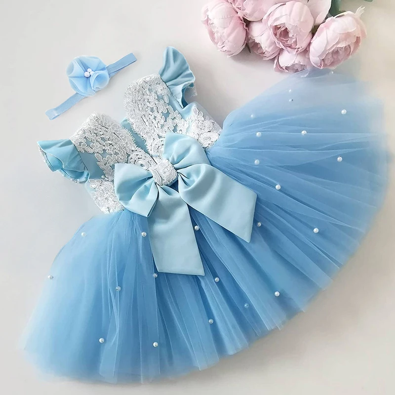 Girls Dresses For Wedding Party Summer Princess Infant Baby Girls Dress Ruffles Sleeve Pearl Lace Bowknot Bow Dress Flower 1-4y
Girls Dresses For Wedding Party Summer Princess Infant Baby Girls Dress Ruffles Sleeve Pearl Lace Bowknot Bow Dress Flower 1-4y