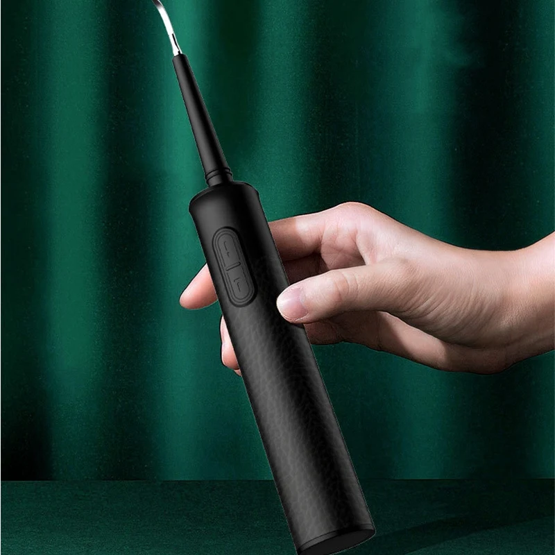 Black Sonic Electric Toothbrush Scaler Tooth Calculus Remover Tongue Cleaner