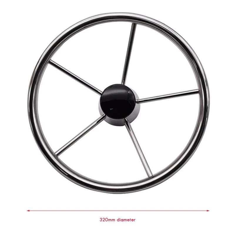 Boat Steering Wheel Stainless Steel 5 Spoke 13.5inch for Most Marine Yacht Boat Boating Equipment Accessories 
Boat Steering Wheel Stainless Steel 5 Spoke 13.5inch for Most Marine Yacht Boat Boating Equipment Accessories