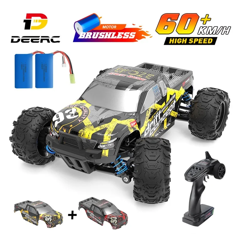 

DEERC Brushless RC Cars 60KM/H High Speed Remote Control Car 4WD 1:18 Monster Truck All Terrain Off Road Truck Boys Gifts 300E