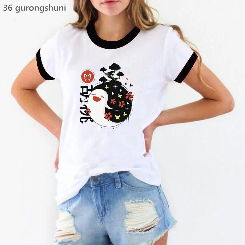 Genshin Impact Cartoon Print Women'S Tshirts Japenese Anime Funny T-Shirt Femme Harajuku Kawaii Clothes Hu Tao T Shirt Female
Genshin Impact Cartoon Print Women'S Tshirts Japenese Anime Funny T-Shirt Femme Harajuku Kawaii Clothes Hu Tao T Shirt Female