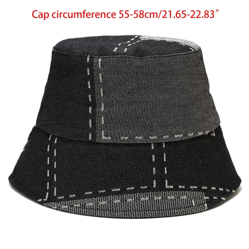 Women Vintage Washed Denim Spliced Bucket Hat Outdoor Casual Wide Brim Sunscreen Flat Top Packable Panama Fisherman Cap
Women Vintage Washed Denim Spliced Bucket Hat Outdoor Casual Wide Brim Sunscreen Flat Top Packable Panama Fisherman Cap