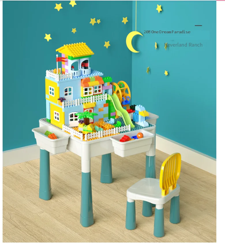 Children's Puzzle Spelling Large Particles Building Table Multi-function Compatible Lego Toy Table Early Education Game Table
Children's Puzzle Spelling Large Particles Building Table Multi-function Compatible Lego Toy Table Early Education Game Table