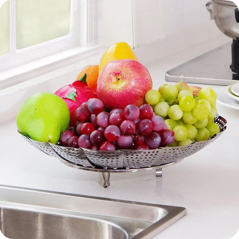 1PCS Stainless Folding Mesh Food Vegetable Egg Dish Basket Cooker Steamer Strainer Basket Cooker Bowl Expandable Kitchen Tool
1PCS Stainless Folding Mesh Food Vegetable Egg Dish Basket Cooker Steamer Strainer Basket Cooker Bowl Expandable Kitchen Tool