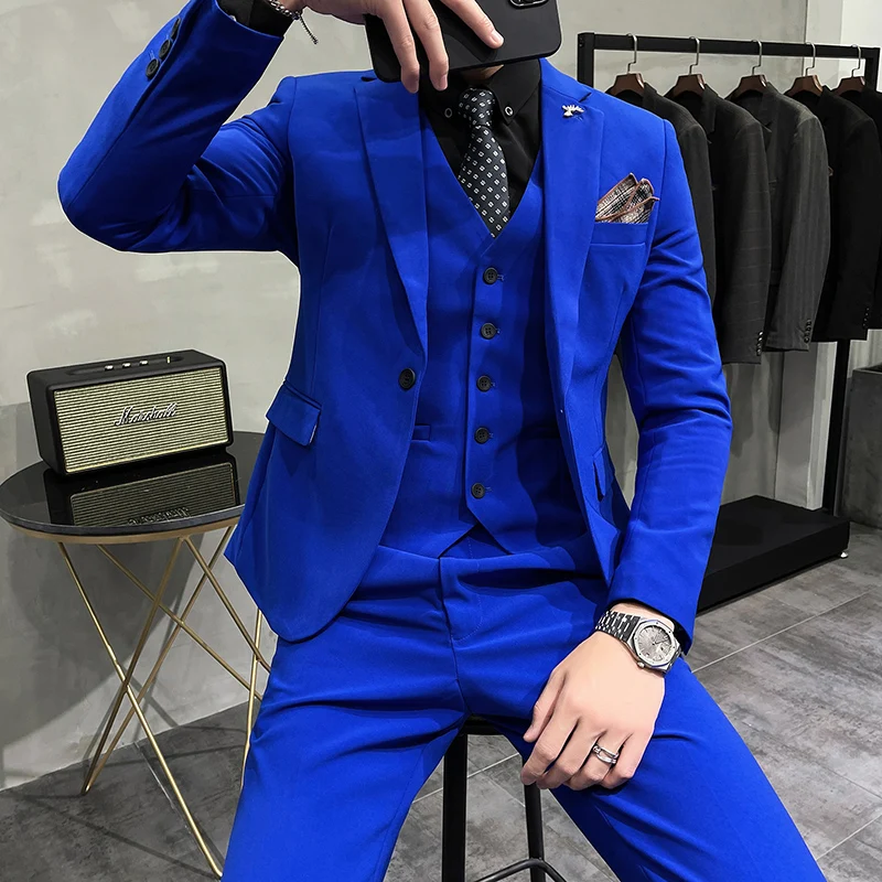 (Jacket+Vest+Pants) Suit Male 3 Pcs Set Business Men Suits Blazers Boutique Suit Slim Fit High-end Formal Party Wedding Regular
(Jacket+Vest+Pants) Suit Male 3 Pcs Set Business Men Suits Blazers Boutique Suit Slim Fit High-end Formal Party Wedding Regular