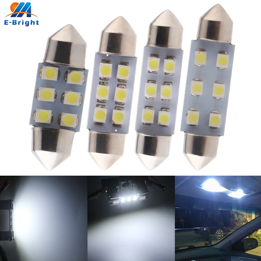 10pcs DC 12V 24V 31mm 36mm 39mm 41mm 42mm 1210 6 SMD LED Festoon Bulbs LED Dome Reading Light Auto Lamp Pate Number Lights White
10pcs DC 12V 24V 31mm 36mm 39mm 41mm 42mm 1210 6 SMD LED Festoon Bulbs LED Dome Reading Light Auto Lamp Pate Number Lights White