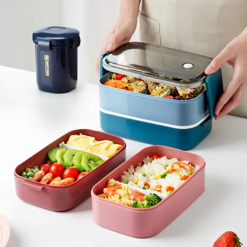 Double Layer Lunch Box Food Container Storage Portable Leak-Proof Bento Box for Kids with Breakfast Boxes Salad Fruit on The Go
Double Layer Lunch Box Food Container Storage Portable Leak-Proof Bento Box for Kids with Breakfast Boxes Salad Fruit on The Go