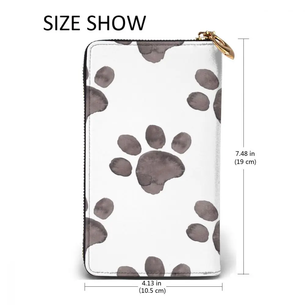 Watercolor Paws Print Long Wallet with Credit Card Slots ID Holder Checkbook Organizer Zipper Coin Purse
Watercolor Paws Print Long Wallet with Credit Card Slots ID Holder Checkbook Organizer Zipper Coin Purse