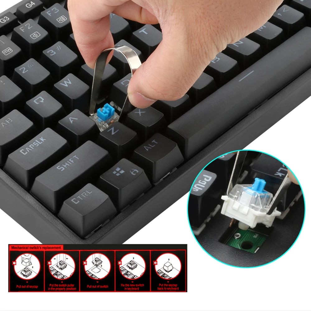 Redragon MANYU K579 RGB USB Mechanical Gaming Keyboard Blue Switch DIY Backlit 104 Key Wired for Computer PC Gamer Russian us
Redragon MANYU K579 RGB USB Mechanical Gaming Keyboard Blue Switch DIY Backlit 104 Key Wired for Computer PC Gamer Russian us