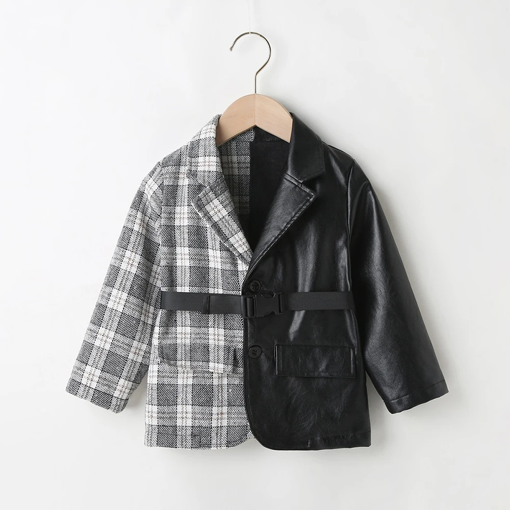 Girls spring and autumn leather stitching jacket, children's clothing girl fashion leather jacket, suitable for 3-7 years old
Girls spring and autumn leather stitching jacket, children's clothing girl fashion leather jacket, suitable for 3-7 years old