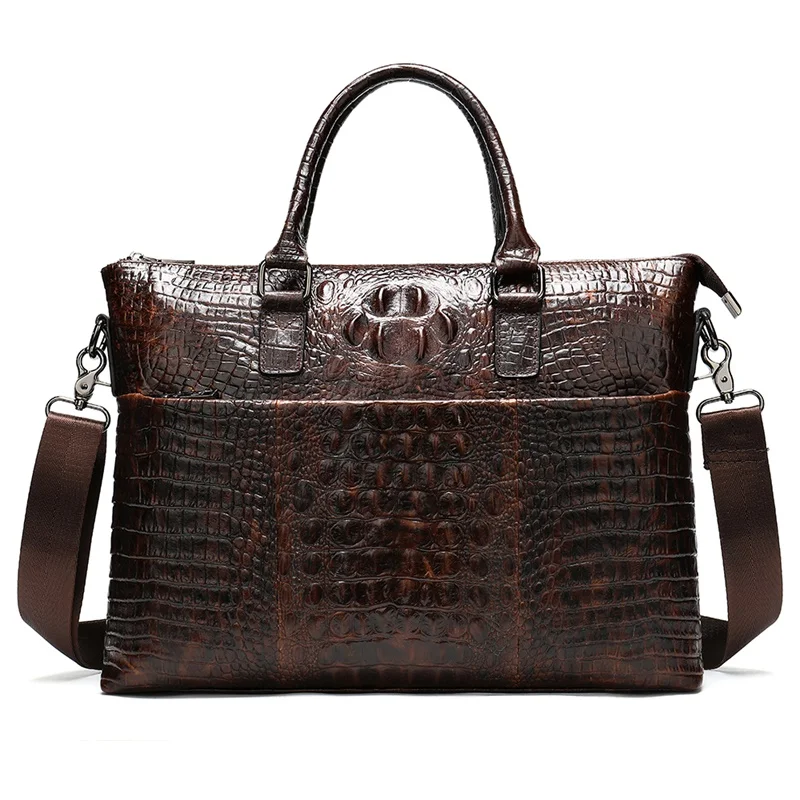 Business men's single shoulder bag crocodile grain leather computer briefcase horizontal retro large capacity messenger bag
Business men's single shoulder bag crocodile grain leather computer briefcase horizontal retro large capacity messenger bag