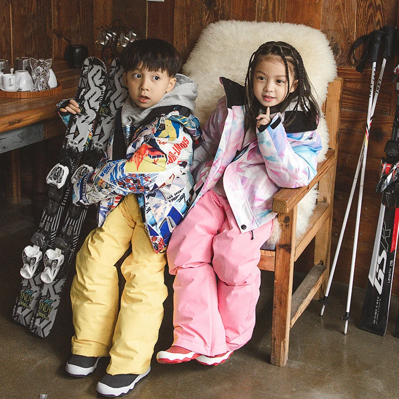 Лыжный костюм для мальчиков комплект из 2 предметов куртка сноуборда и штаны