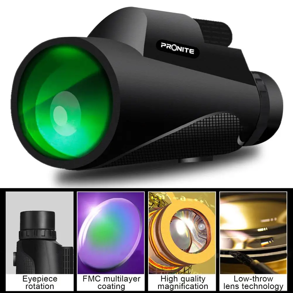 Telescope Monocular 40X60 12x50 HD Zoom Monocular Binoculars Clear Weak Night Vision Pocket Telescope with SmartPhone Holder
Telescope Monocular 40X60 12x50 HD Zoom Monocular Binoculars Clear Weak Night Vision Pocket Telescope with SmartPhone Holder