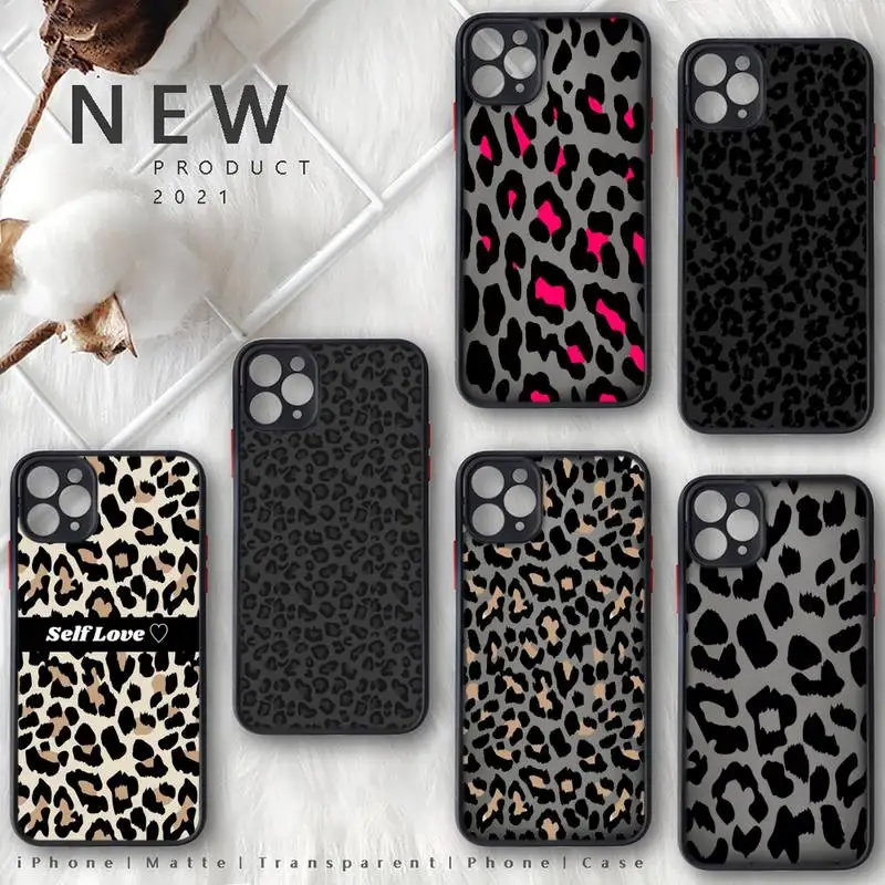 Fashion Leopard Pattern For iPhone 13 12 11 Case For phone Mini Pro XR XS Max 7 8 Plus X Shockproof frosted transparent cove
Fashion Leopard Pattern For iPhone 13 12 11 Case For phone Mini Pro XR XS Max 7 8 Plus X Shockproof frosted transparent cove