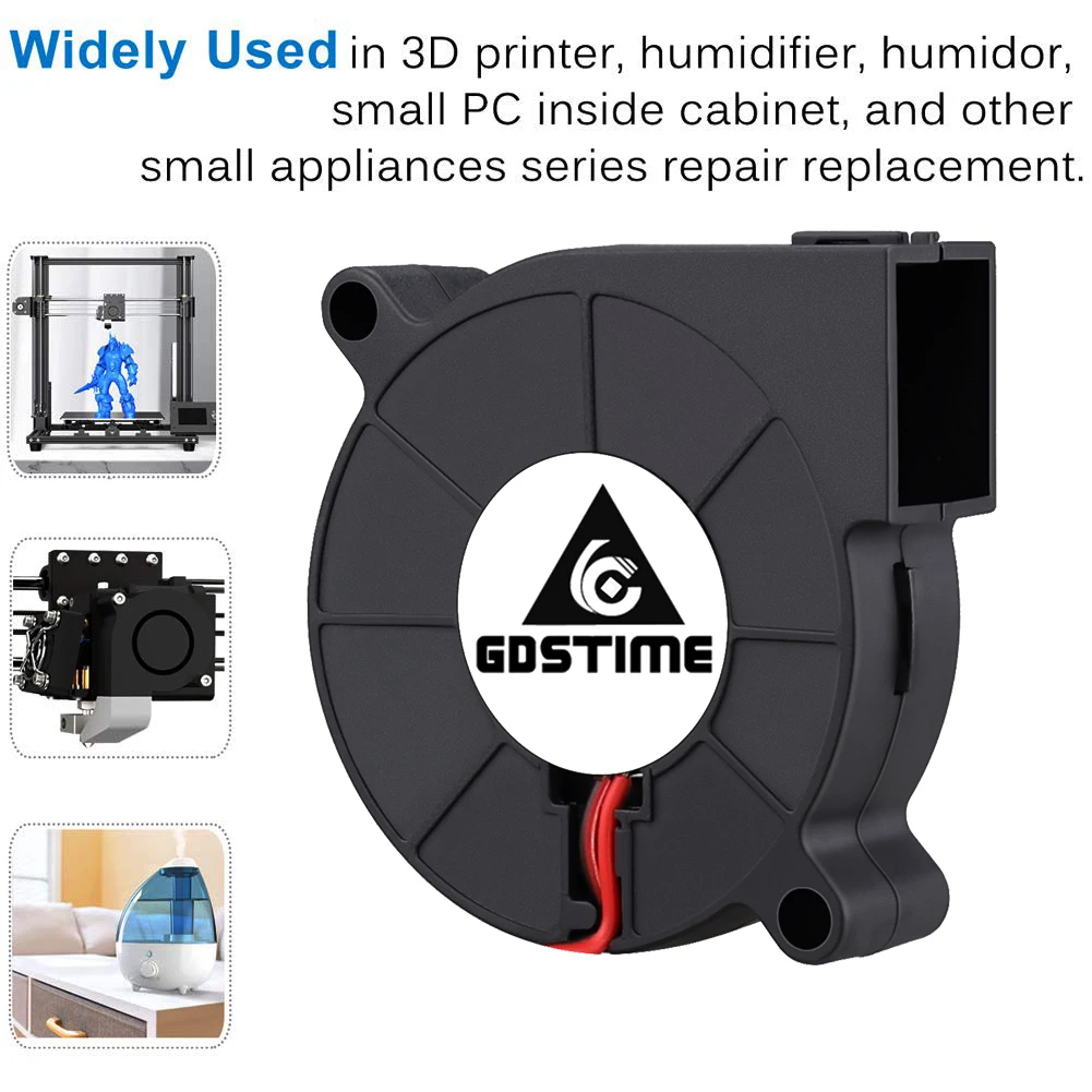 2 шт./лот Gdstime 50 мм вентилятор для 3D принтера 5 в 12 В 24 5015 x 15 см радиальный Вентилятор