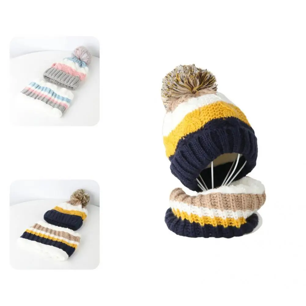 Casual Knitted Cap Scarf Lovely Ultra Soft Hat Scarf Stripes Kids Winter Cap Neckerchief for Skiing Cap Neckerchief 
Casual Knitted Cap Scarf Lovely Ultra Soft Hat Scarf Stripes Kids Winter Cap Neckerchief for Skiing Cap Neckerchief
