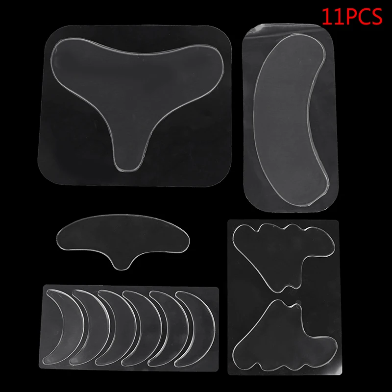 11pcs/set Silicone Anti Wrinkle Removal Patches Sticker Face Lift Tapes Reusable Forehead Chest Neck Eye Anti Aging Pad Adhesive
11pcs/set Silicone Anti Wrinkle Removal Patches Sticker Face Lift Tapes Reusable Forehead Chest Neck Eye Anti Aging Pad Adhesive