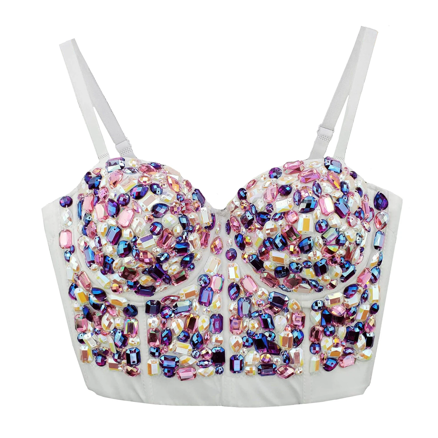 Women's Sexy Rhinestone Bustier Crop Top Club Party Glitter Corset Top Bra Multicolor Festival Clothing
Women's Sexy Rhinestone Bustier Crop Top Club Party Glitter Corset Top Bra Multicolor Festival Clothing