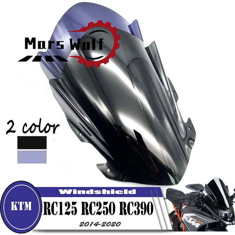 

Дефлектор ветрового стекла для мотоциклов и спортивных гонок, козырек для двойного пузырька для RC125 RC250 RC390 2014-2020 14-20