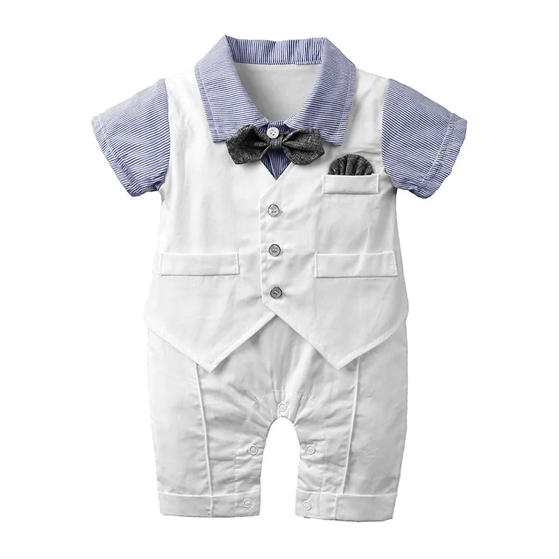New Fashion Beach Style Summer Baby Boys Romper Short Sleeve Gentleman Infant Jumpsuit Newborn Boy Formal Clothes
New Fashion Beach Style Summer Baby Boys Romper Short Sleeve Gentleman Infant Jumpsuit Newborn Boy Formal Clothes
