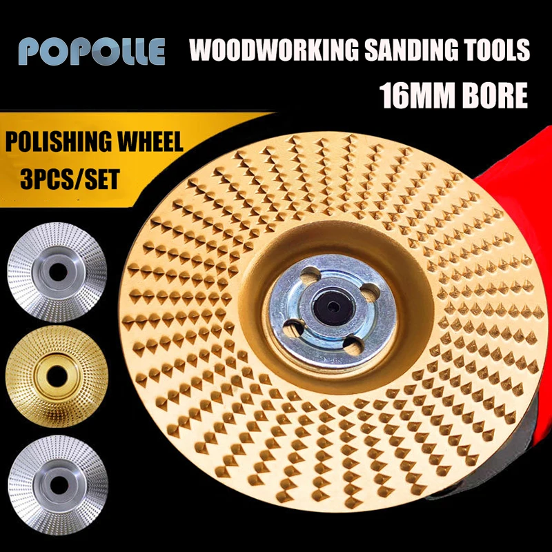 3pcs/Set 16mm Hole Woodworking Engraving Polishing Wheel Turntable Angle Grinder Grinding Wheel Rotating Grinding Tool
3pcs/Set 16mm Hole Woodworking Engraving Polishing Wheel Turntable Angle Grinder Grinding Wheel Rotating Grinding Tool