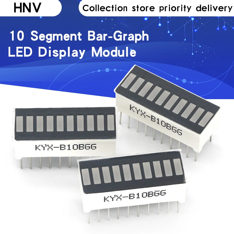 HNV2pcs LED Display 10 Segment Bar Graph Red Green Blue White Yellow Green Numbers Signs Cube Bars Graphics Bar-Graph Module DIY
HNV2pcs LED Display 10 Segment Bar Graph Red Green Blue White Yellow Green Numbers Signs Cube Bars Graphics Bar-Graph Module DIY