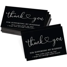 10-30Pcs Thank You for Your Order Card Black & White Cards for Supporting Business Small Shop Gift Decoration Greeting Card