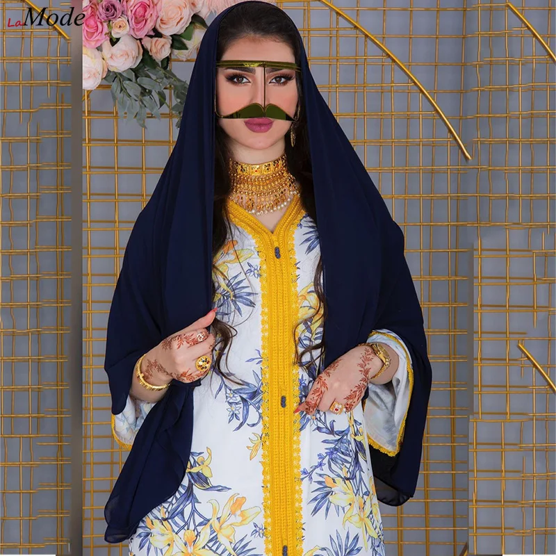 Модный хиджаб Дубай Abaya Jalabiya, мусульманское платье для женщин Рамадан Eid 2022, белый цветочный кафтан, турецкий, арабский, мусульманская одежда 
Модный хиджаб Дубай Abaya Jalabiya, мусульманское платье для женщин Рамадан Eid 2022, белый цветочный кафтан, турецкий, арабский, мусульманская одежда