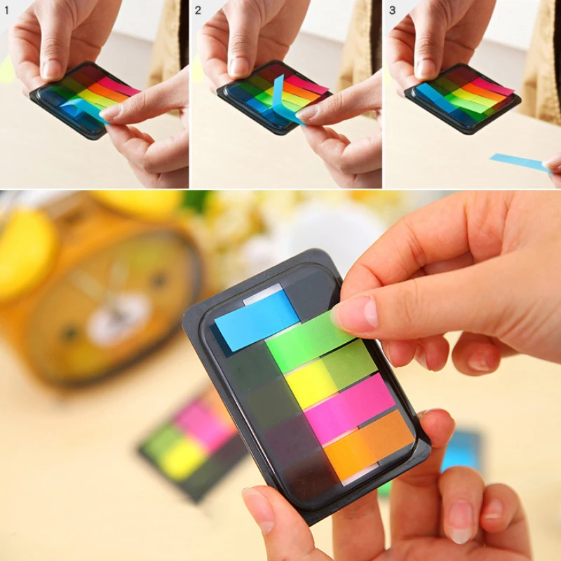 1pack/lot Colorful Removable Fluorescent Color Sticky Notes Paste Classification Bookmark Index Color Strip Three Selections
1pack/lot Colorful Removable Fluorescent Color Sticky Notes Paste Classification Bookmark Index Color Strip Three Selections
