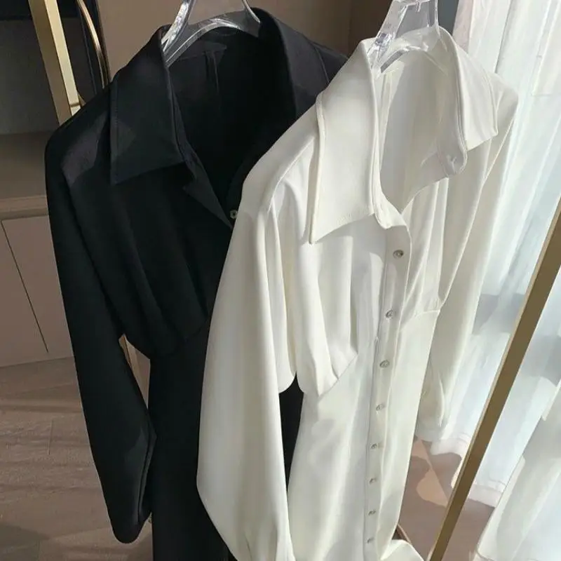 White Shirt Dress Women Spring Autumn Retro A-line Midi Dresses Korean Casual Ladies Office Long Sleeve Dress 2021 New Fashion
White Shirt Dress Women Spring Autumn Retro A-line Midi Dresses Korean Casual Ladies Office Long Sleeve Dress 2021 New Fashion