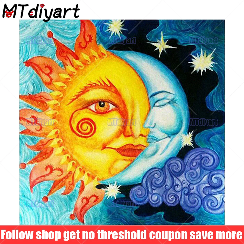 Full Square/Round Drill DIY 5D Diamond Painting Kit Cartoon “Sun Moon” landscape Wall Stickers Set Embroidery Cross Stitch Gift
Full Square/Round Drill DIY 5D Diamond Painting Kit Cartoon “Sun Moon” landscape Wall Stickers Set Embroidery Cross Stitch Gift