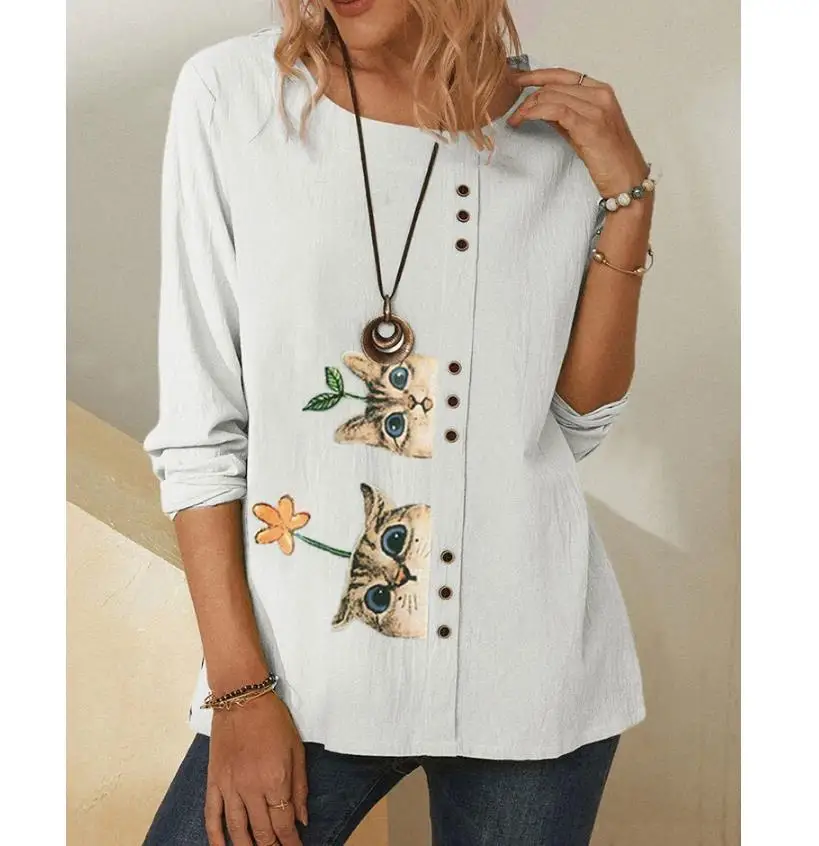 2020 Spring Fashion Linen V-neck Women Blouse Long Sleeve Shirts Floral Plus Size Top Casual Sexy Office Lady Blusas
2020 Spring Fashion Linen V-neck Women Blouse Long Sleeve Shirts Floral Plus Size Top Casual Sexy Office Lady Blusas