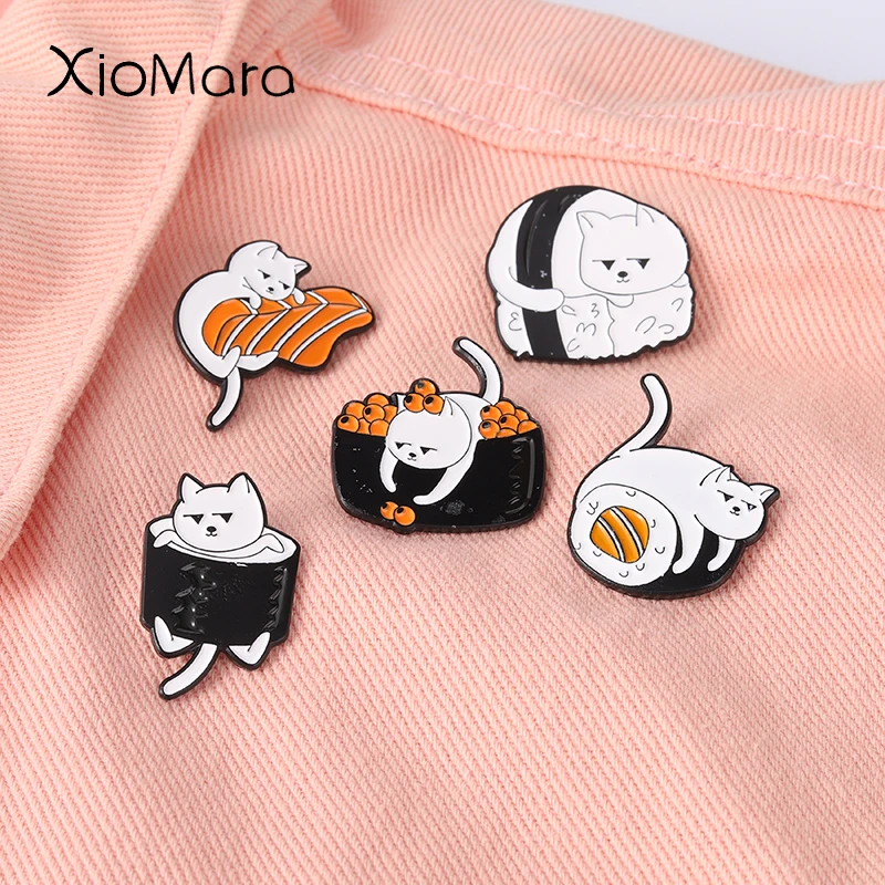 Sushi Cat Lapel Pin Kawaii Sashimi Badges Salmon Nigiri Sushi Brooches Super Cute Food Pin for Backpacks Jackets Bags Hats Tops
Sushi Cat Lapel Pin Kawaii Sashimi Badges Salmon Nigiri Sushi Brooches Super Cute Food Pin for Backpacks Jackets Bags Hats Tops