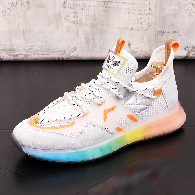 2020 New Trend designer Colorful Sole Breathable mesh Casual Flats Platform Shoes Male sneakers wedding prom zapatillas hombre
2020 New Trend designer Colorful Sole Breathable mesh Casual Flats Platform Shoes Male sneakers wedding prom zapatillas hombre