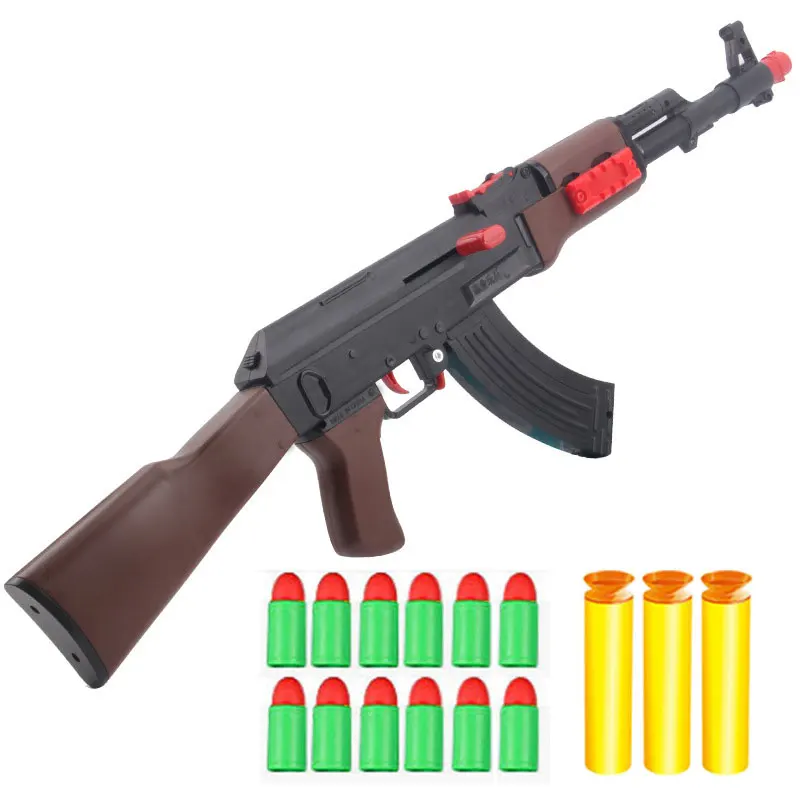 Пластиковый ручной AK47 мягкий резиновый шарик пуля игрушечный стрелковый