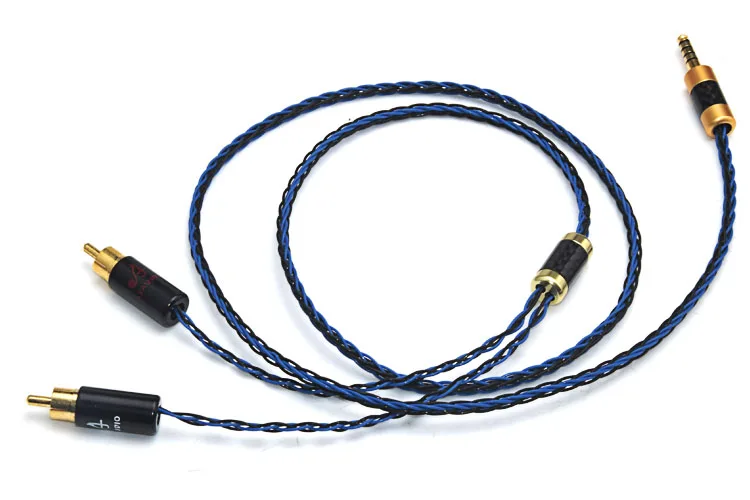 

Hifi Silver Plated 4.4mm Balanced to 2 RCA Male Audio Cable For NW-WM1Z 1A MDR-Z1R TA-ZH1ES PHA-2A