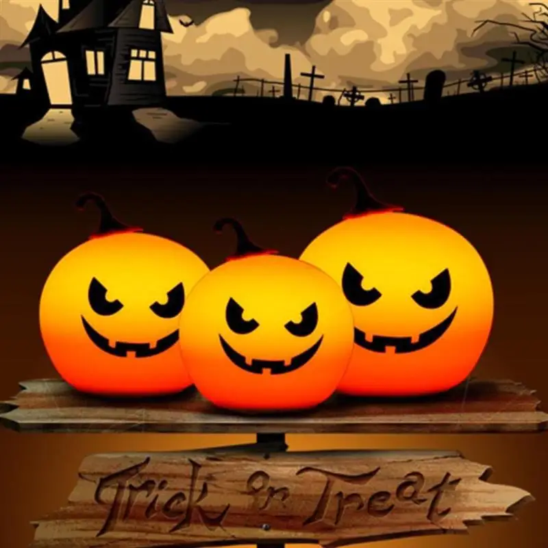 Halloween Pumpkin Night Lights USB Rechargeable LED Silicone Lamps Colorful Festive Atmosphere Lights Home Halloween Decoration
Halloween Pumpkin Night Lights USB Rechargeable LED Silicone Lamps Colorful Festive Atmosphere Lights Home Halloween Decoration