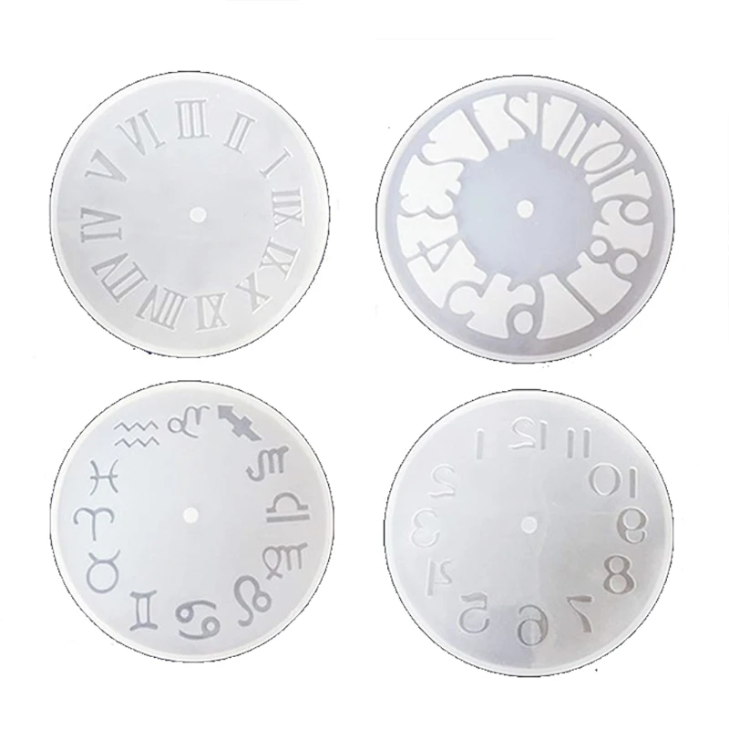 4Pcs Clock Resin Molds Arabic Roman Numerals Constellation Silicone Casting Epoxy Resin Mold Handmade Resin Craft Tools
4Pcs Clock Resin Molds Arabic Roman Numerals Constellation Silicone Casting Epoxy Resin Mold Handmade Resin Craft Tools